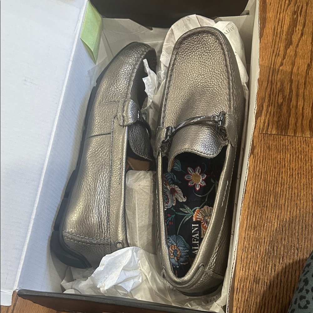Alfani Metallic Loafers